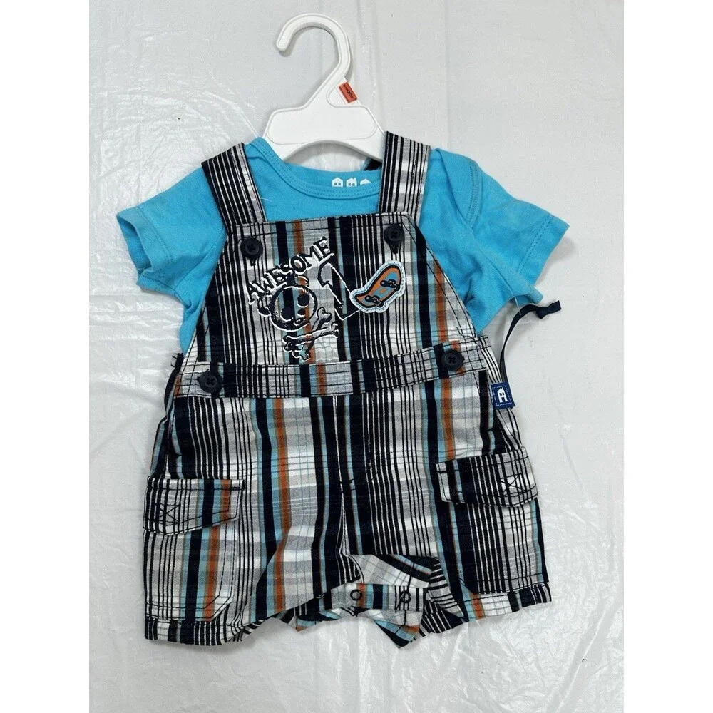 Miniville Playette Baby Boy 2 PC Set 3 Months 100 % Cotton